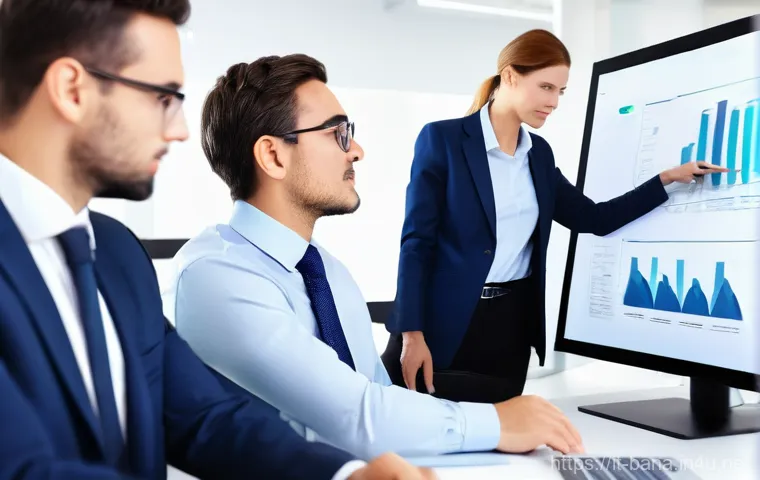 비즈니스 애널리스트 이직 전략 - **A Business Analyst bridging business and technology in a modern Italian office.**
    A diverse gr...