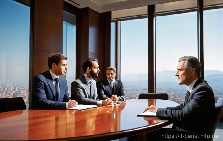 비즈니스 애널리스트 실기 시험 준비 - **Prompt for CCBA Level:**
    A dynamic, medium-shot photograph of a confident and diverse business...